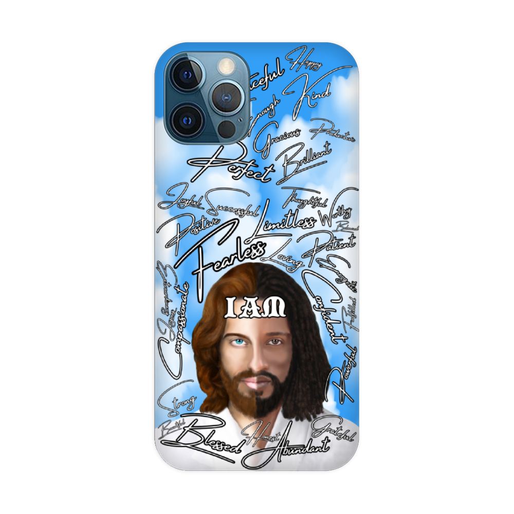 Jesus Christ " IAM " Positive Mantra Concept [All Series] Custom Phone Case Soft TPU Phone Case iPhone 11 12 Samsung S20 S21 Plus Note 20