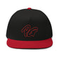 Black Five Panel Flat Bill Snap-Back Cap-PEACE GANG