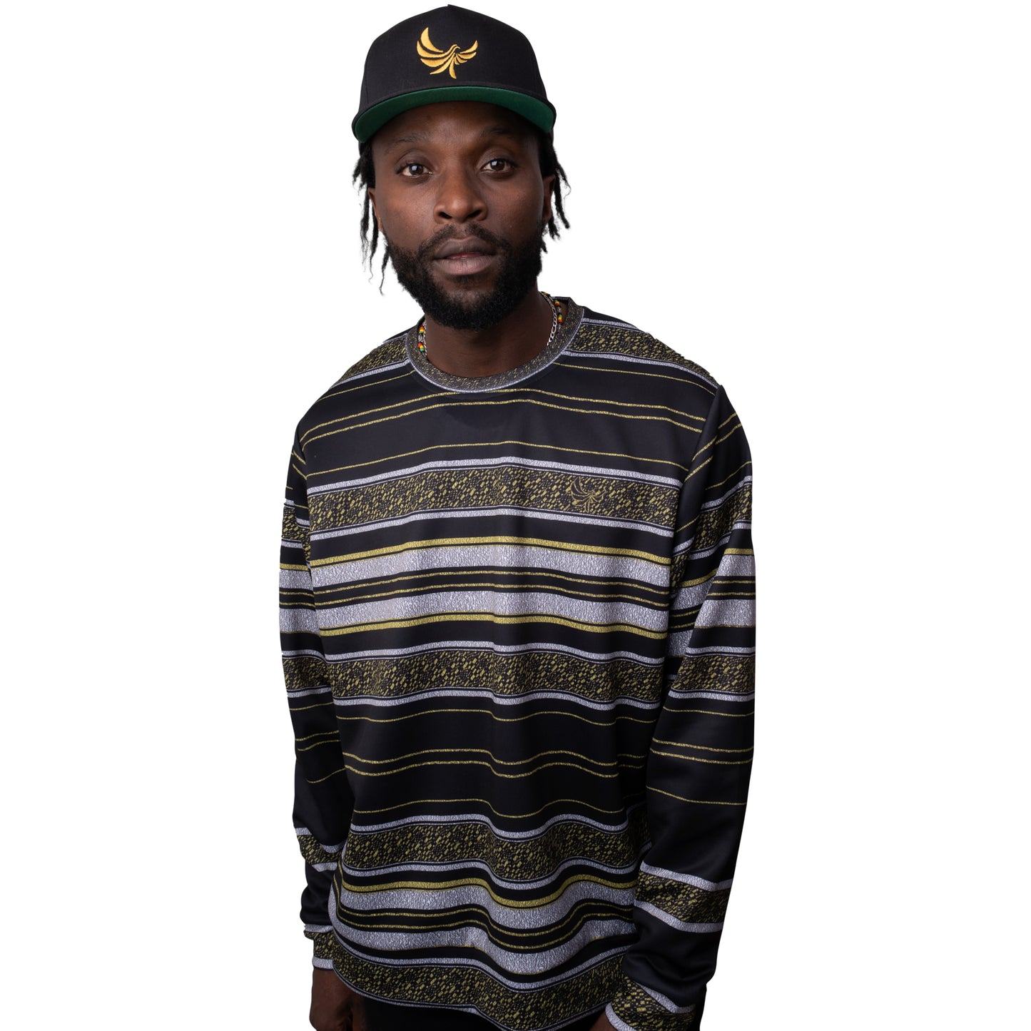 Crewneck Sweater Gold Nugget/Gravel PEACE GANG