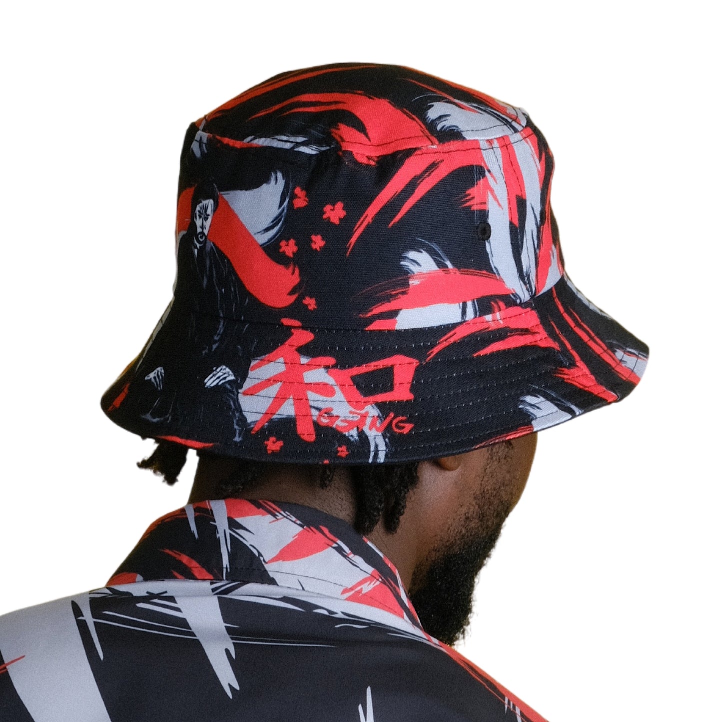 Bucket Hat " KANJI"  PEACE GANG