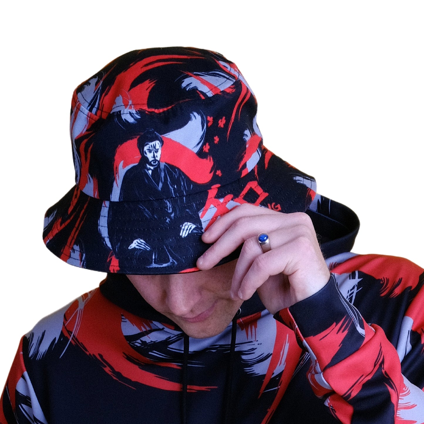 Bucket Hat " KANJI"  PEACE GANG