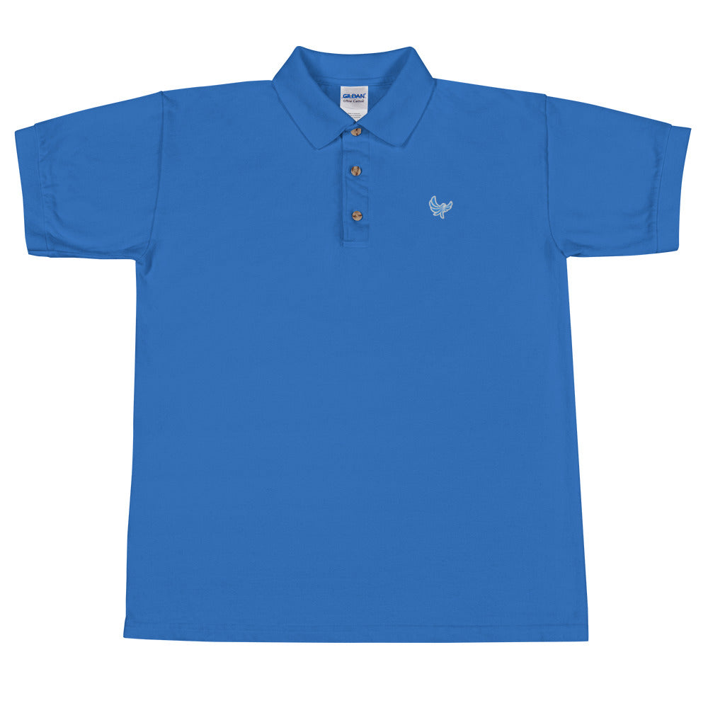 Embroidered Polo T Shirt -PEACE GANG