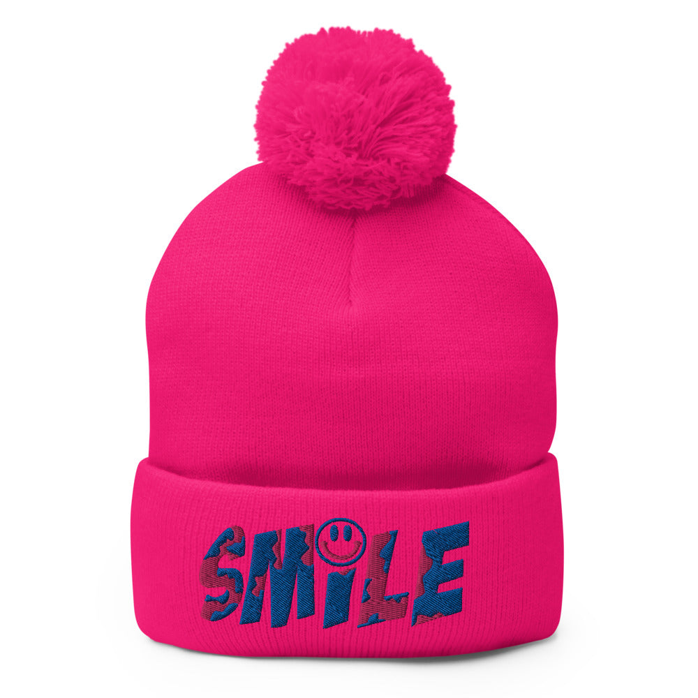 Pom-Pom Beanie Hat SMILE - PEACE GANG