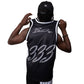 Black and White Basketball Jersey " BE CHANGE "-PEACE GANG