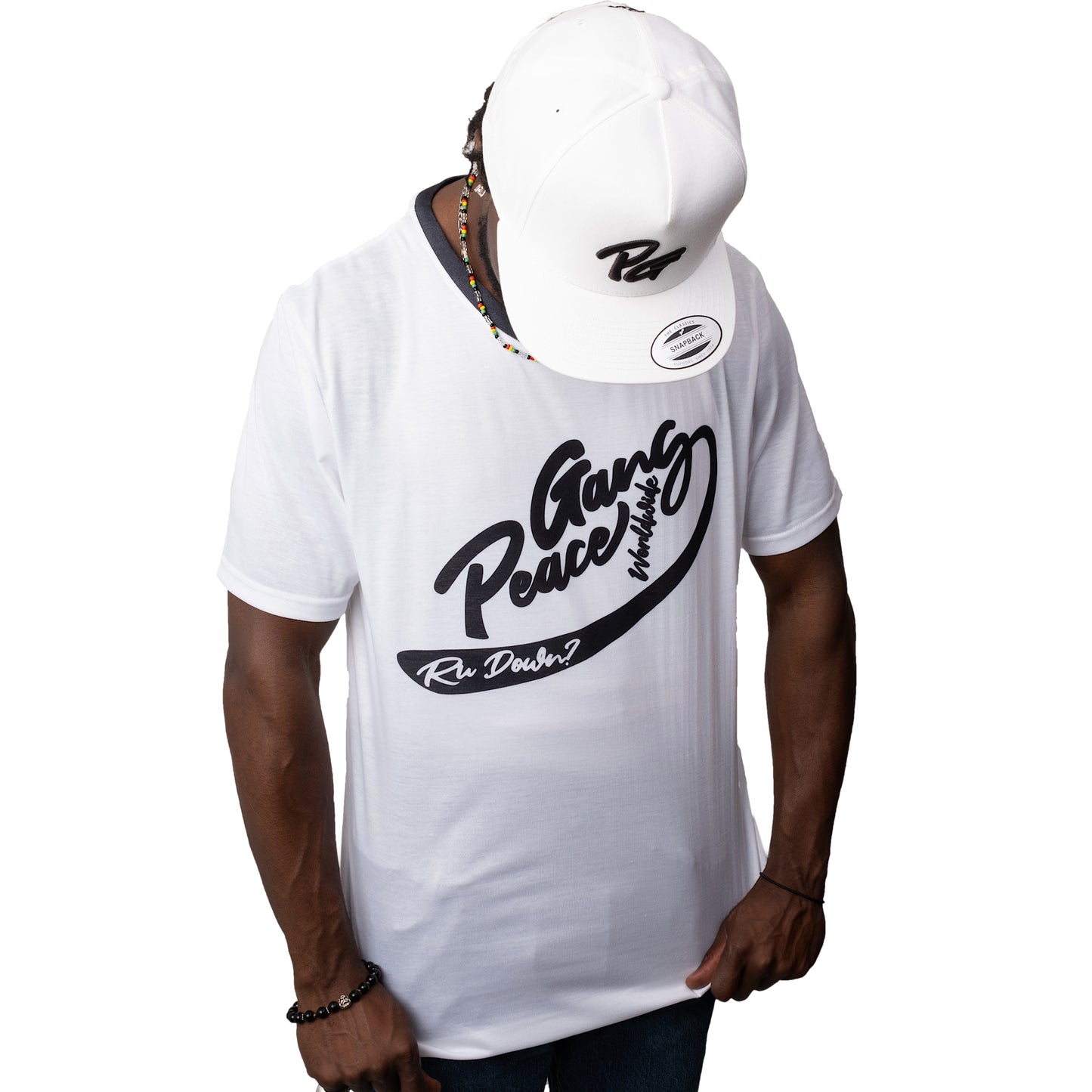Unisex T-Shirt White Original " Worldwide " PEACE GANG